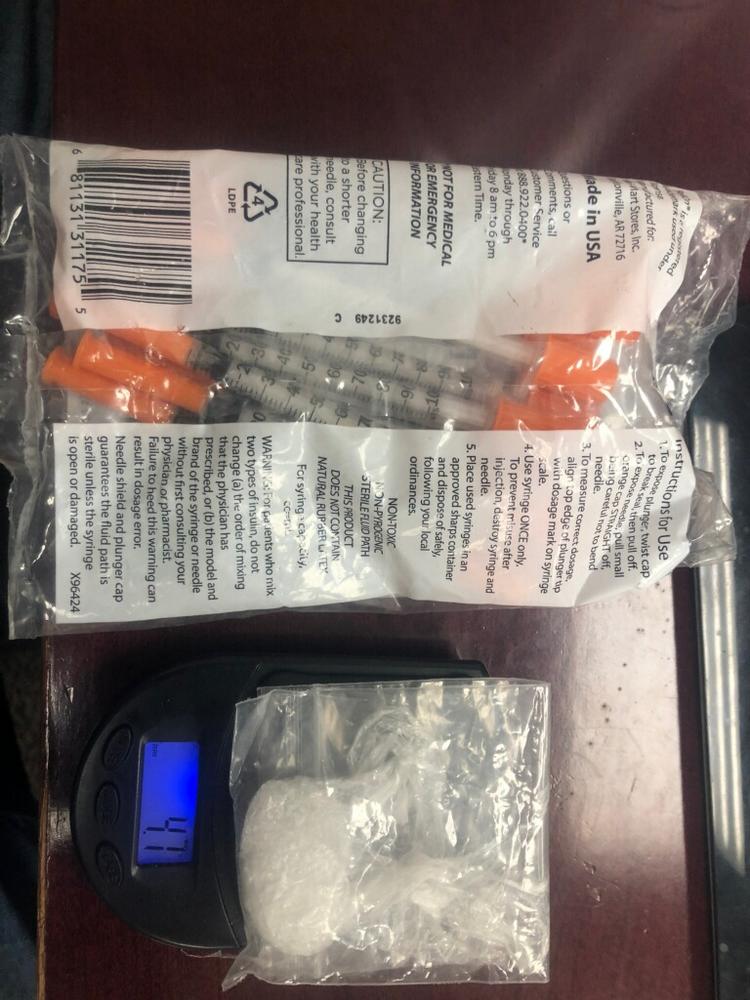 suspected meth and syringes