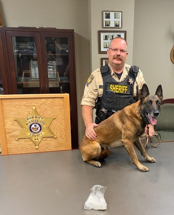 Photo of Deputy Danner and K9 Karma. 