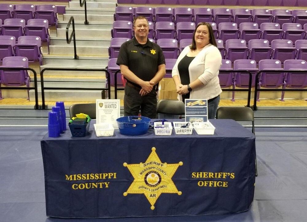 Sheriff's office staff at a career fair.