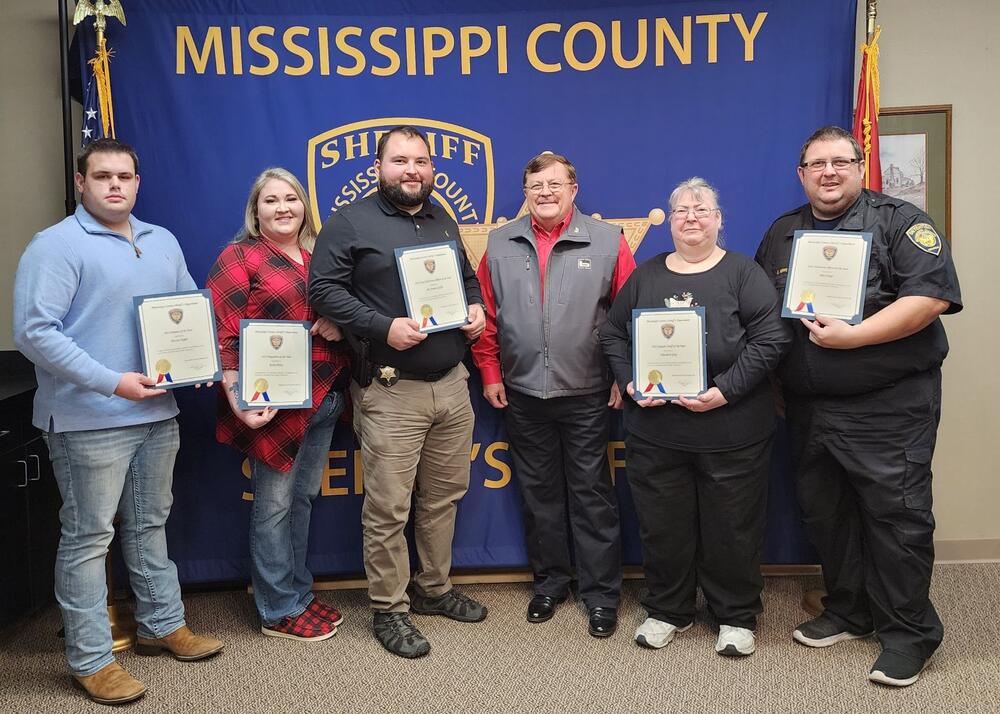 Staff members receiving awards