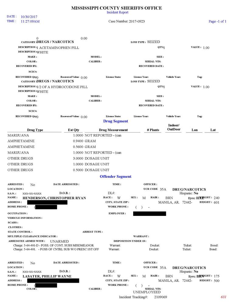 Image of page three of incident report. 