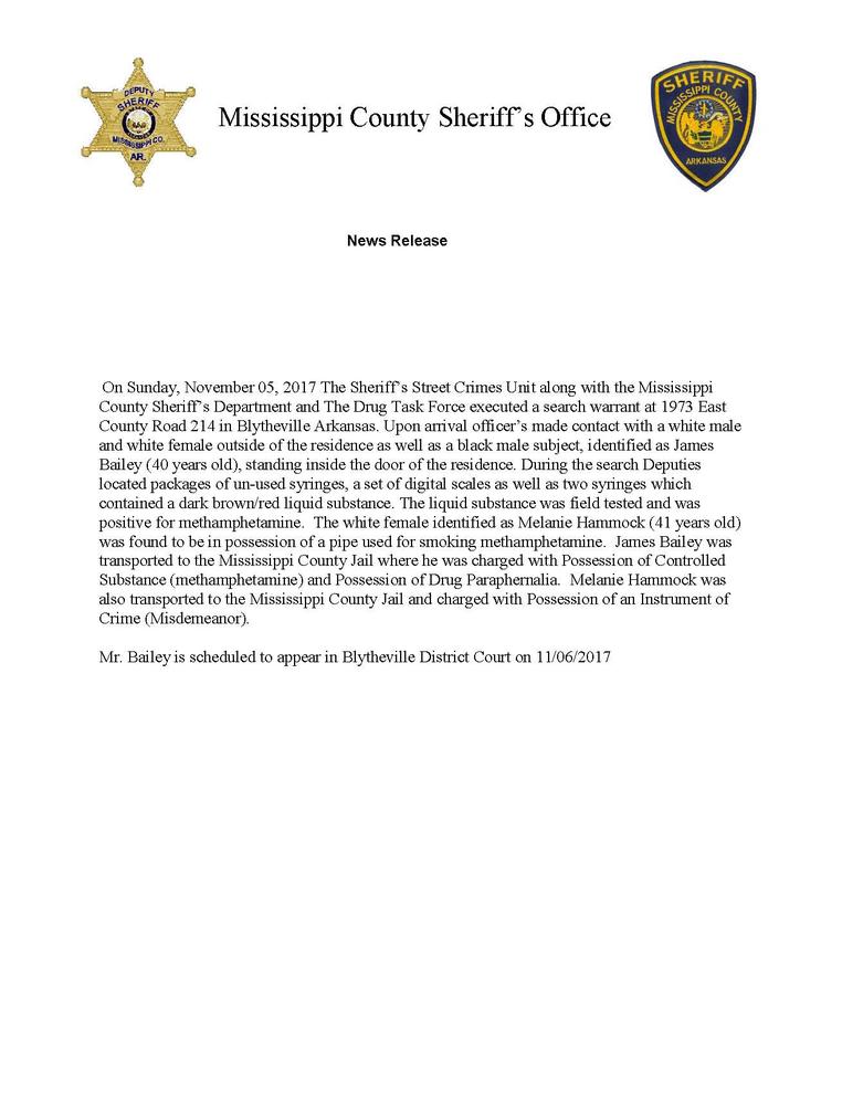 Image of press release. 