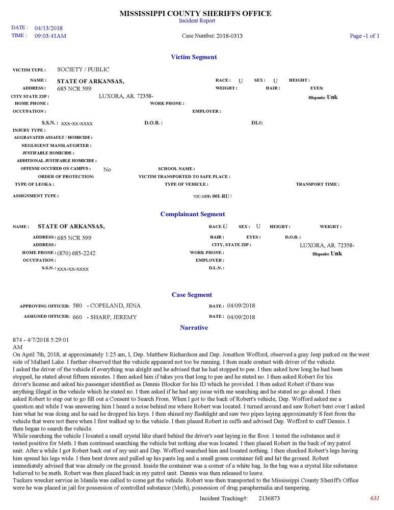 Image of page three of incident report. 