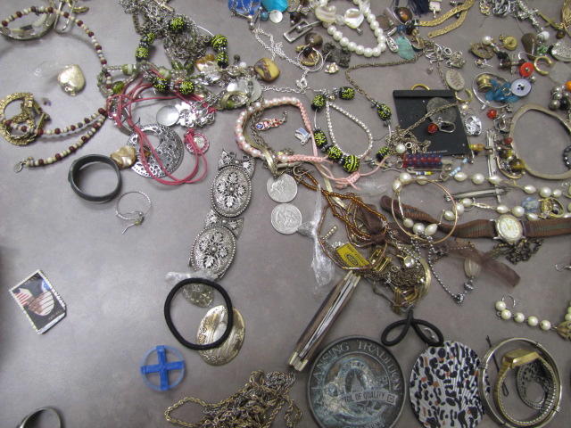Several bracelets of various colors.