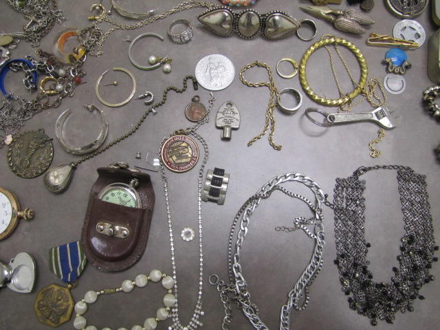 Several necklaces and bracelets.