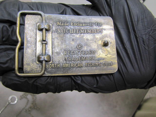 Photo of back of belt buckle.
