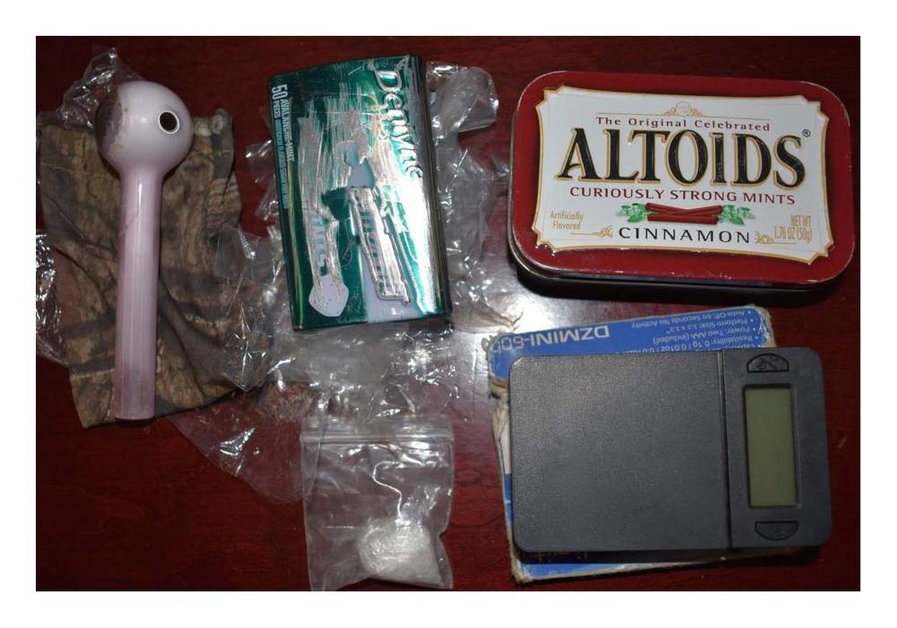 Photo of drugs and scales. 