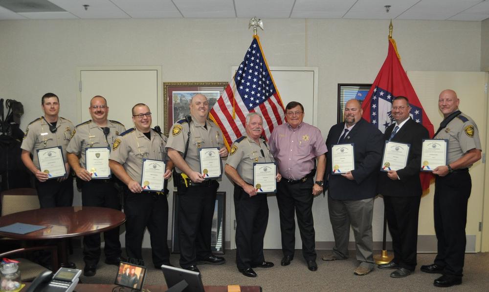 Image of deputies receiving promotions. 